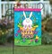 Toland Bunny Tail 12x18 Colorful Happy Easter Basket Flower Garden Flag